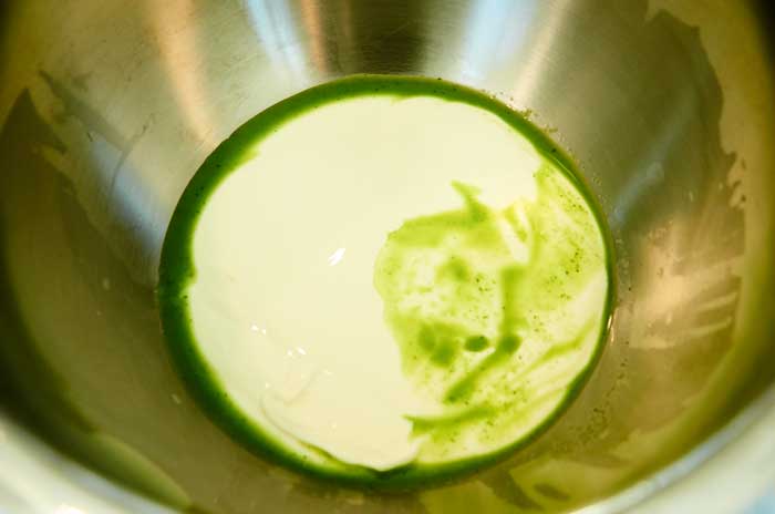 incorporating-strained-cilantro-into-cream