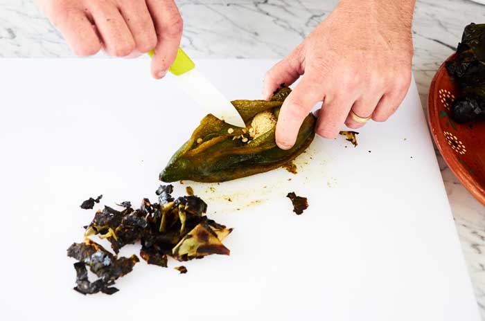 Opening Poblano Chile 2