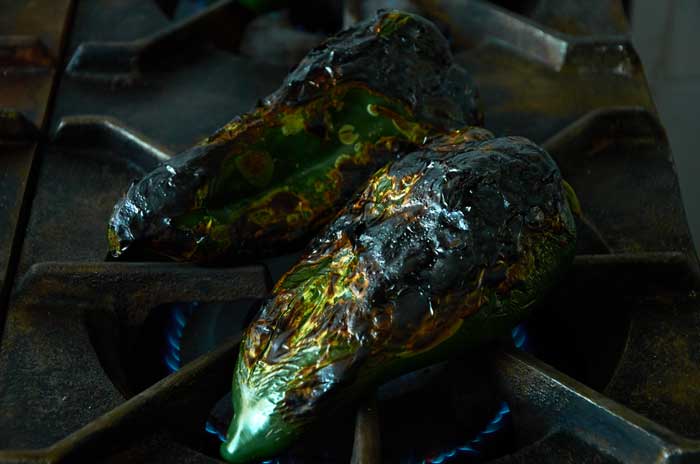 Roasting Poblano Chiles 2