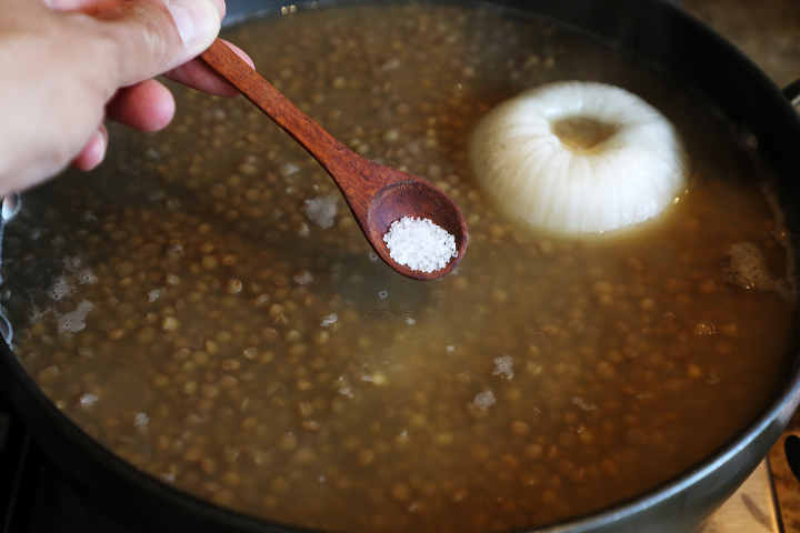 Adding Salt to Lentil Soup
