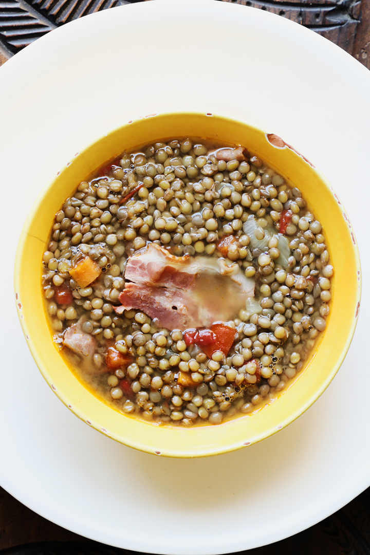 Bowl of Authentic Mexican Lentil Soup