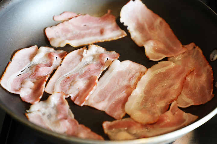 Bacon Frying in Pan