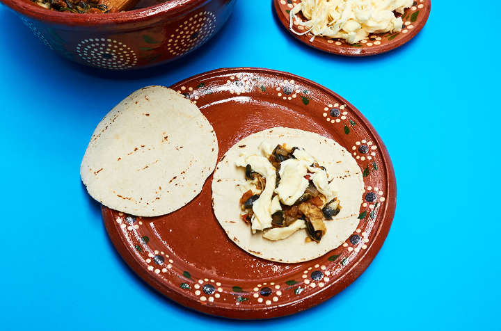 Stuffing Quesadillas with a Huitlacoche Filling