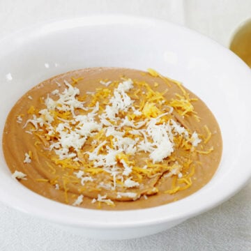 chipotle bean dip in serving bowl